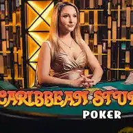 Official Live Dealer logo: Caribbean Stud Poker by Evolution at Casino Kingdom
