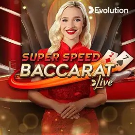 Super Speed Baccarat logo – Live Dealer by Evolution at Casino Kingdom